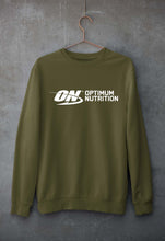 Load image into Gallery viewer, optimum nutrition (ON) Unisex Sweatshirt for Men/Women-Olive Green-Ektarfa.online