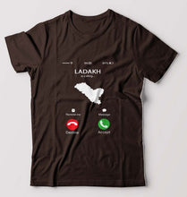 Load image into Gallery viewer, Ladakh Calling T-Shirt for Men-Coffee Brown-Ektarfa.online