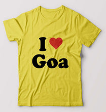 Load image into Gallery viewer, I Love Goa T-Shirt for Men-Yellow-Ektarfa.online
