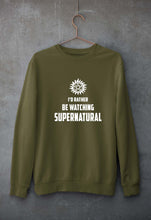 Load image into Gallery viewer, Supernatural Unisex Sweatshirt for Men/Women-Olive Green-Ektarfa.online