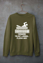 Load image into Gallery viewer, Swimming Unisex Sweatshirt for Men/Women-Olive Green-Ektarfa.online