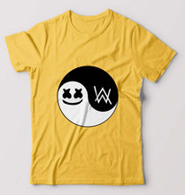 Load image into Gallery viewer, alan walker marshmello T-Shirt for Men-Golden Yellow-Ektarfa.online