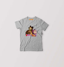 Load image into Gallery viewer, Masha and the Bear Kids T-Shirt for Boy/Girl-Grey-Ektarfa.online