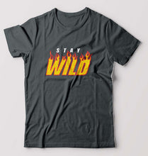 Load image into Gallery viewer, Stay Wild T-Shirt for Men-Steel grey-Ektarfa.online