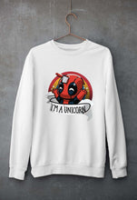 Load image into Gallery viewer, Deadpool Unicorn Unisex Sweatshirt for Men/Women-White-Ektarfa.online