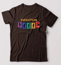 Load image into Gallery viewer, Evolution Football T-Shirt for Men-Coffee Brown-Ektarfa.online
