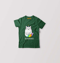 Load image into Gallery viewer, MEOWNICORN Kids T-Shirt for Boy/Girl-Dark Green-Ektarfa.online