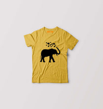 Load image into Gallery viewer, Elephant Hearts Kids T-Shirt for Boy/Girl-Golden Yellow-Ektarfa.online