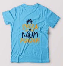 Load image into Gallery viewer, Punjabi T-Shirt for Men-Light Blue-Ektarfa.online