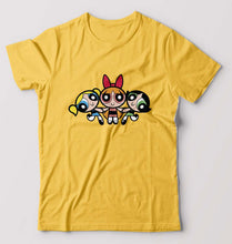 Load image into Gallery viewer, Powerpuff Girls T-Shirt for Men-Golden yellow-Ektarfa.online