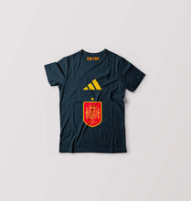 Load image into Gallery viewer, Spain Football Kids T-Shirt for Boy/Girl-Petrol Blue-Ektarfa.online