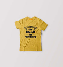 Load image into Gallery viewer, Legends are Born in December Kids T-Shirt for Boy/Girl-Golden Yellow-Ektarfa.online