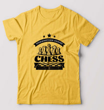 Load image into Gallery viewer, Viswanathan Anand Chess T-Shirt for Men-Golden Yellow-Ektarfa.online