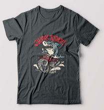 Load image into Gallery viewer, Shark Rider T-Shirt for Men-Steel grey-Ektarfa.online