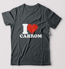 Load image into Gallery viewer, I Love Carrom T-Shirt for Men-Steel grey-Ektarfa.online