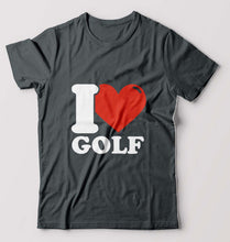 Load image into Gallery viewer, I Love Golf T-Shirt for Men-Steel grey-Ektarfa.online
