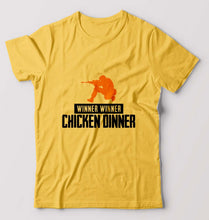 Load image into Gallery viewer, PUBG Winner Winner Chicken Dinner T-Shirt for Men-Golden Yellow-Ektarfa.online