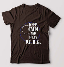 Load image into Gallery viewer, PUBG Keep Calm And Play Pubg T-Shirt for Men-Coffee Brown-Ektarfa.online