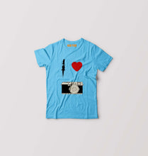 Load image into Gallery viewer, I love camera Kids T-Shirt for Boy/Girl-Light Blue-Ektarfa.online