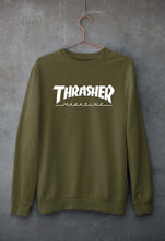 Load image into Gallery viewer, Thrasher Magazine Unisex Sweatshirt for Men/Women-Olive Green-Ektarfa.online