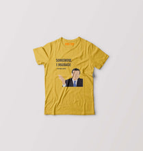 Load image into Gallery viewer, Michael Scott Kids T-Shirt for Boy/Girl-Golden Yellow-Ektarfa.online