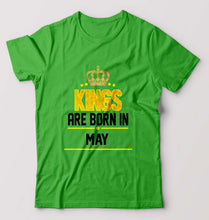 Load image into Gallery viewer, Kings Are Born In May T-Shirt for Men-flag green-Ektarfa.online