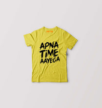 Load image into Gallery viewer, Apna Time Aayega Kids T-Shirt for Boy/Girl-Yellow-Ektarfa.online