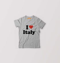 Load image into Gallery viewer, I Love Italy Kids T-Shirt for Boy/Girl-Grey-Ektarfa.online