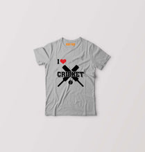 Load image into Gallery viewer, I Love Cricket Kids T-Shirt for Boy/Girl-Grey-Ektarfa.online