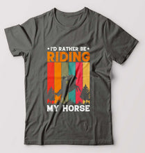 Load image into Gallery viewer, Horse Riding T-Shirt for Men-Charcoal-Ektarfa.online