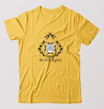 Load image into Gallery viewer, RAJPUTANA RIFELS Army T-Shirt for Men-Golden Yellow-Ektarfa.online
