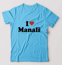 Load image into Gallery viewer, I Love Manali T-Shirt for Men-Light Blue-Ektarfa.online