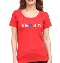 Load image into Gallery viewer, Seven MS Dhoni T-Shirt for Women-Red-Ektarfa.online