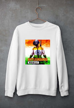 Load image into Gallery viewer, Battlegrounds Mobile India (BGMI) Unisex Sweatshirt for Men/Women-White-Ektarfa.online