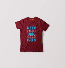 Load image into Gallery viewer, Cat T-Shirt for Boy/Girl-Maroon-Ektarfa.online