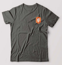 Load image into Gallery viewer, Netherlands Football T-Shirt for Men-Charcoal-Ektarfa.online