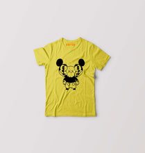 Load image into Gallery viewer, Kaws Mickey Kids T-Shirt for Boy/Girl-Yellow-Ektarfa.online