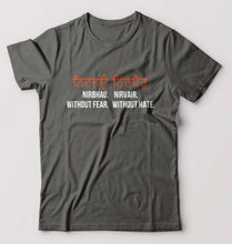 Load image into Gallery viewer, Nirbhau Nirvair T-Shirt for Men-Charcoal-Ektarfa.online