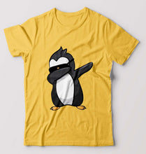 Load image into Gallery viewer, Dab Penguin T-Shirt for Men-Golden Yellow-Ektarfa.online