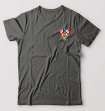 Load image into Gallery viewer, Croatia Football T-Shirt for Men-Charcoal-Ektarfa.online
