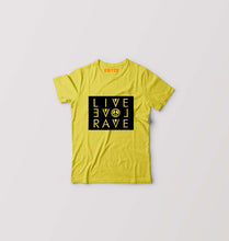 Load image into Gallery viewer, LIVE LOVE RAVE Kids T-Shirt for Boy/Girl-Yellow-Ektarfa.online