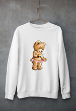 Load image into Gallery viewer, Domrebel Bear Unisex Sweatshirt for Men/Women-White-Ektarfa.online
