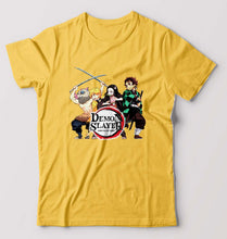 Load image into Gallery viewer, Demon Slayer T-Shirt for Men-Golden Yellow-Ektarfa.online