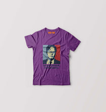 Load image into Gallery viewer, Dwight Schrute T-Shirt for Boy/Girl-Purple-Ektarfa.online