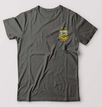 Load image into Gallery viewer, Argentina Football T-Shirt for Men-Charcoal-Ektarfa.online