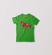 Load image into Gallery viewer, HORSE Kids T-Shirt for Boy/Girl-Flag green-Ektarfa.online