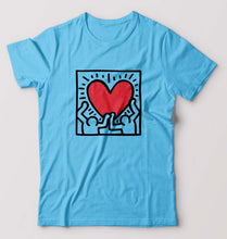 Load image into Gallery viewer, Keith Haring T-Shirt for Men-Light Blue-Ektarfa.online
