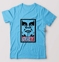 Load image into Gallery viewer, Obey T-Shirt for Men-Light Blue-Ektarfa.online