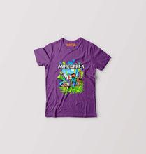 Load image into Gallery viewer, Minecraft Kids T-Shirt for Boy/Girl-Purple-Ektarfa.online