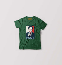 Load image into Gallery viewer, Dwight Schrute Fact T-Shirt for Boy/Girl-Dark Green-Ektarfa.online